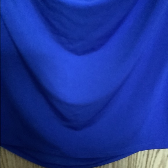 🍉Jockey person to person top, royal blue, draped neck line, ruching soft XXS EUC - Picture 6 of 6